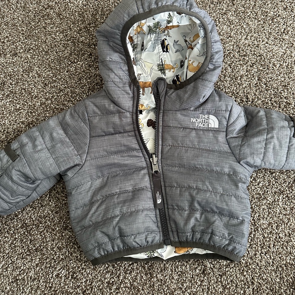 North face winter coat 0-3 months